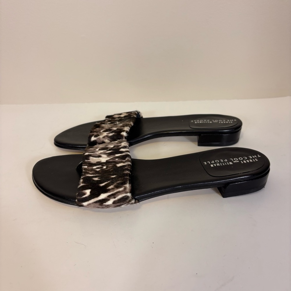 Stuart Weitzman Black & Brown Patterned Leather S… - image 3